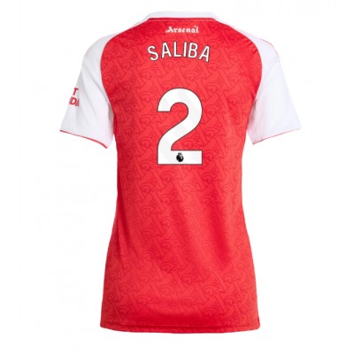Ženski Nogometni dresi Arsenal William Saliba #2 Domači 2025-26 Kratek Rokav Ženski Nogometni dresi Arsenal William Saliba #2 Domači 2025-26 Kratek Rokav